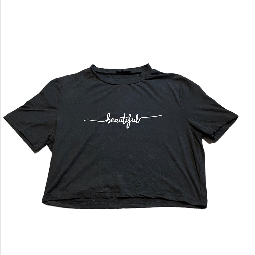 Shien Black Crop Top